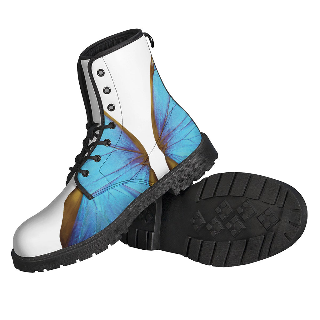 Blue Butterfly Wings Leather Boots for the Hippie Soul - 2