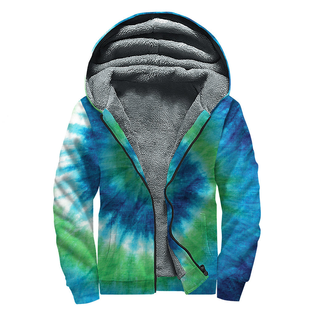 Groovy Tie-Dye Sherpa Hoodie for the Free-Spirited Hippie - 1