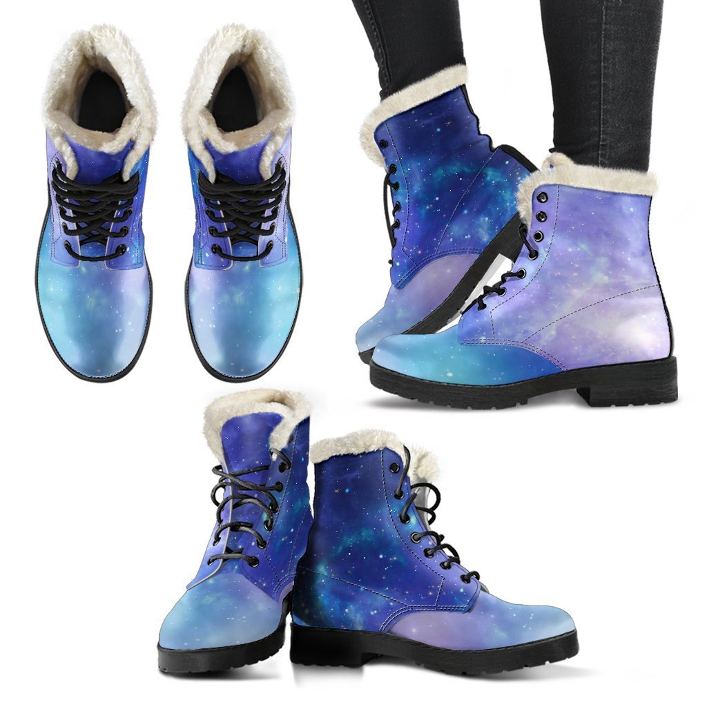 Galactic Vibes Faux Fur Leather Boots for Hippie Souls - 2