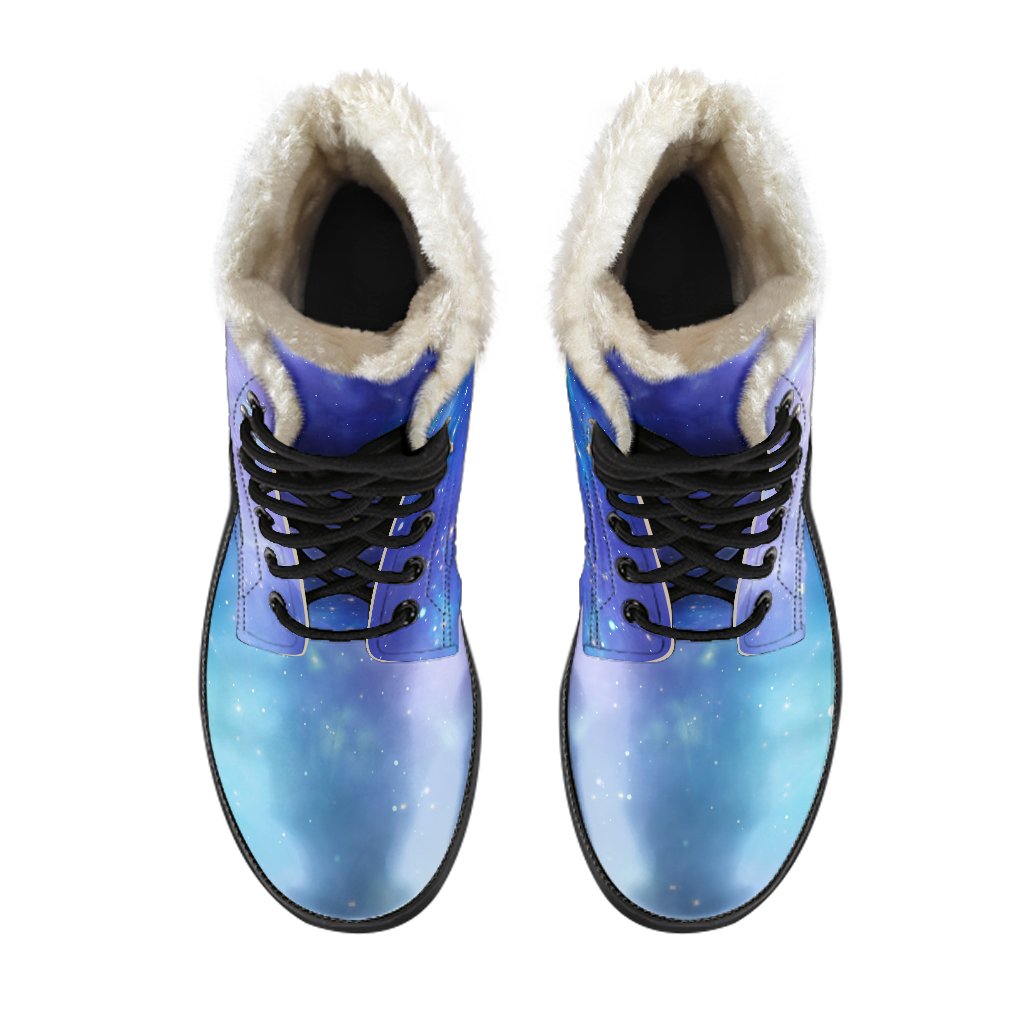 Galactic Vibes Faux Fur Leather Boots for Hippie Souls - 4