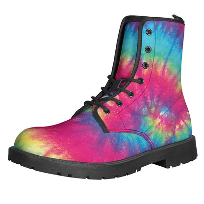 Groovy Tie-Dye Leather Boots for Modern-Day Hippies - 1