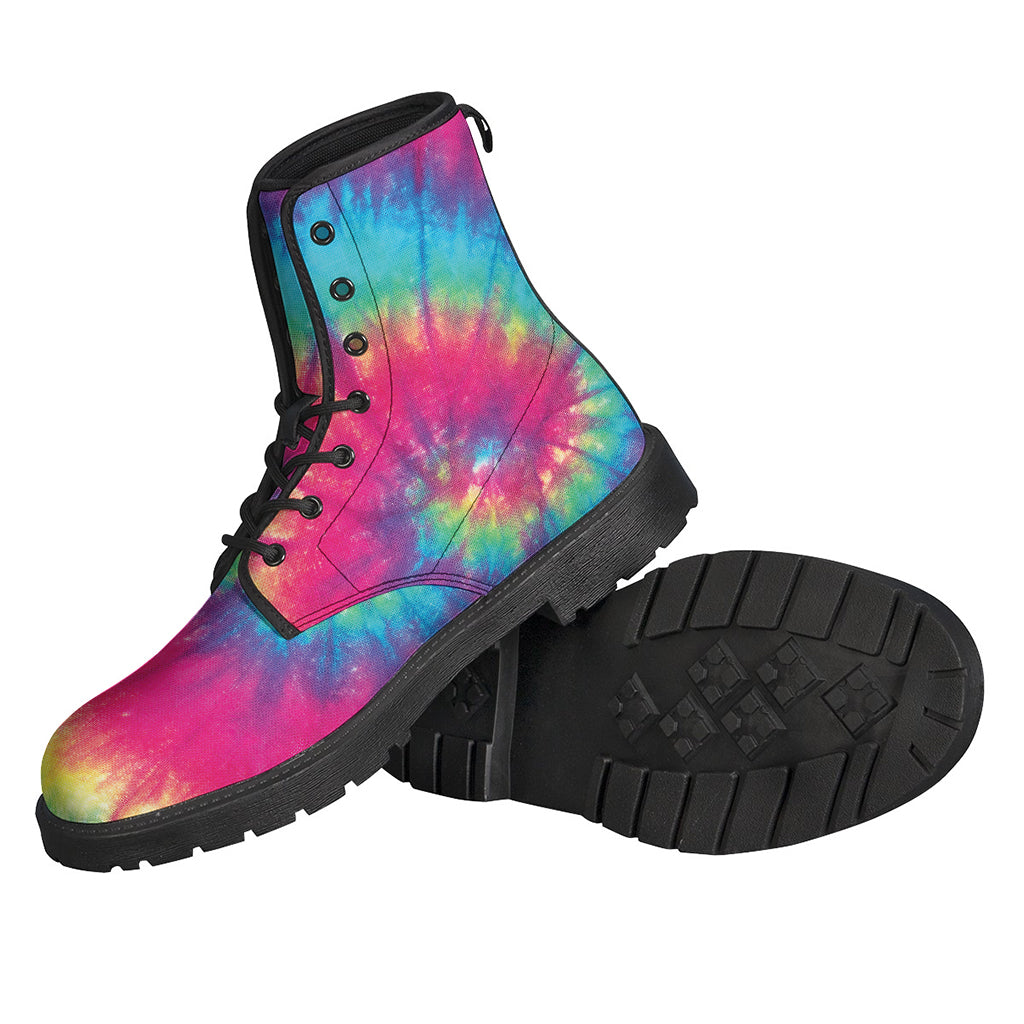 Groovy Tie-Dye Leather Boots for Modern-Day Hippies - 2