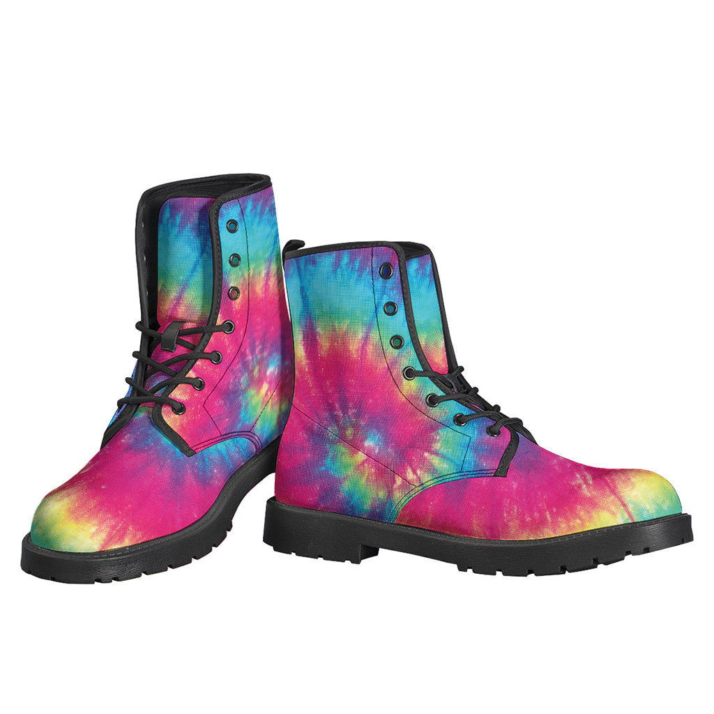 Groovy Tie-Dye Leather Boots for Modern-Day Hippies - 3