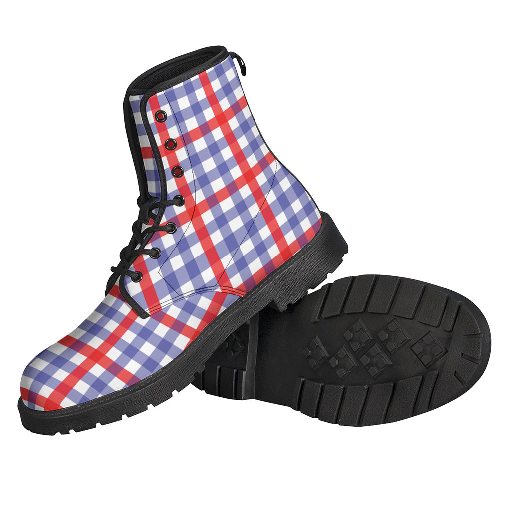 Groovy Checkered Leather Boots for Hippie Souls - 2