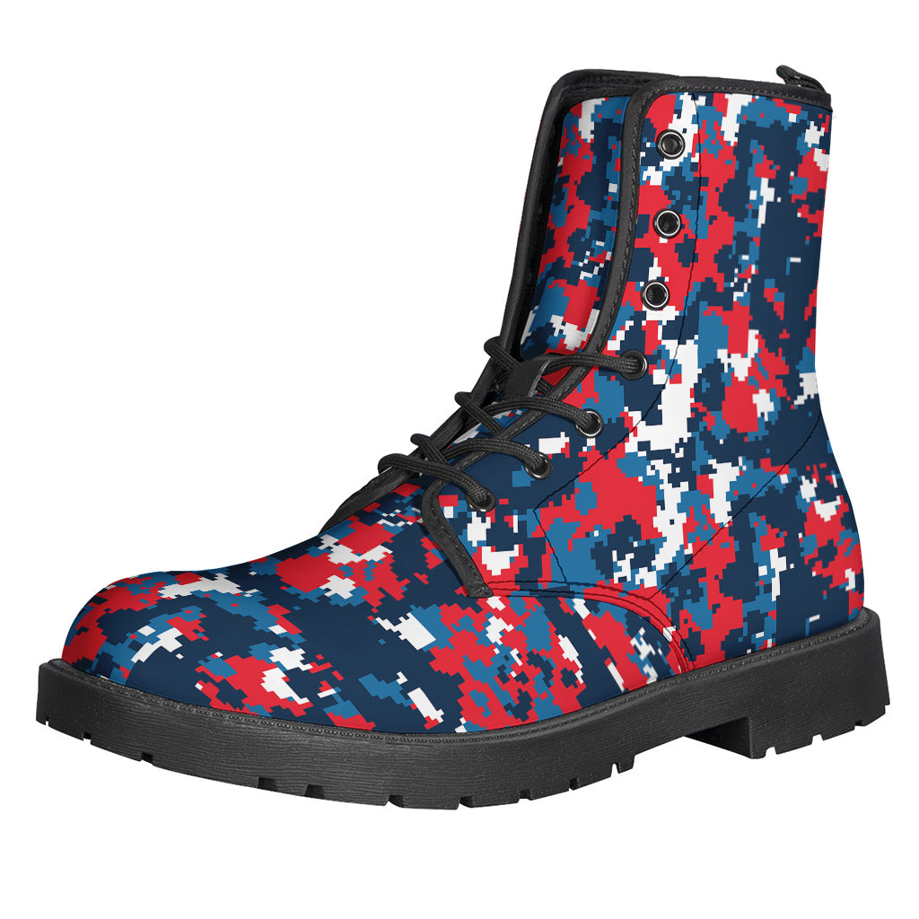 Colorful Camo Leather Boots for the Free-Spirited Hippie - 1