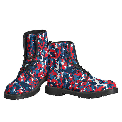 Colorful Camo Leather Boots for the Free-Spirited Hippie - 3