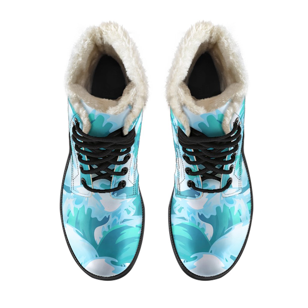 Ride the Wave: Stylish Hippie Faux Fur Leather Boots - 4