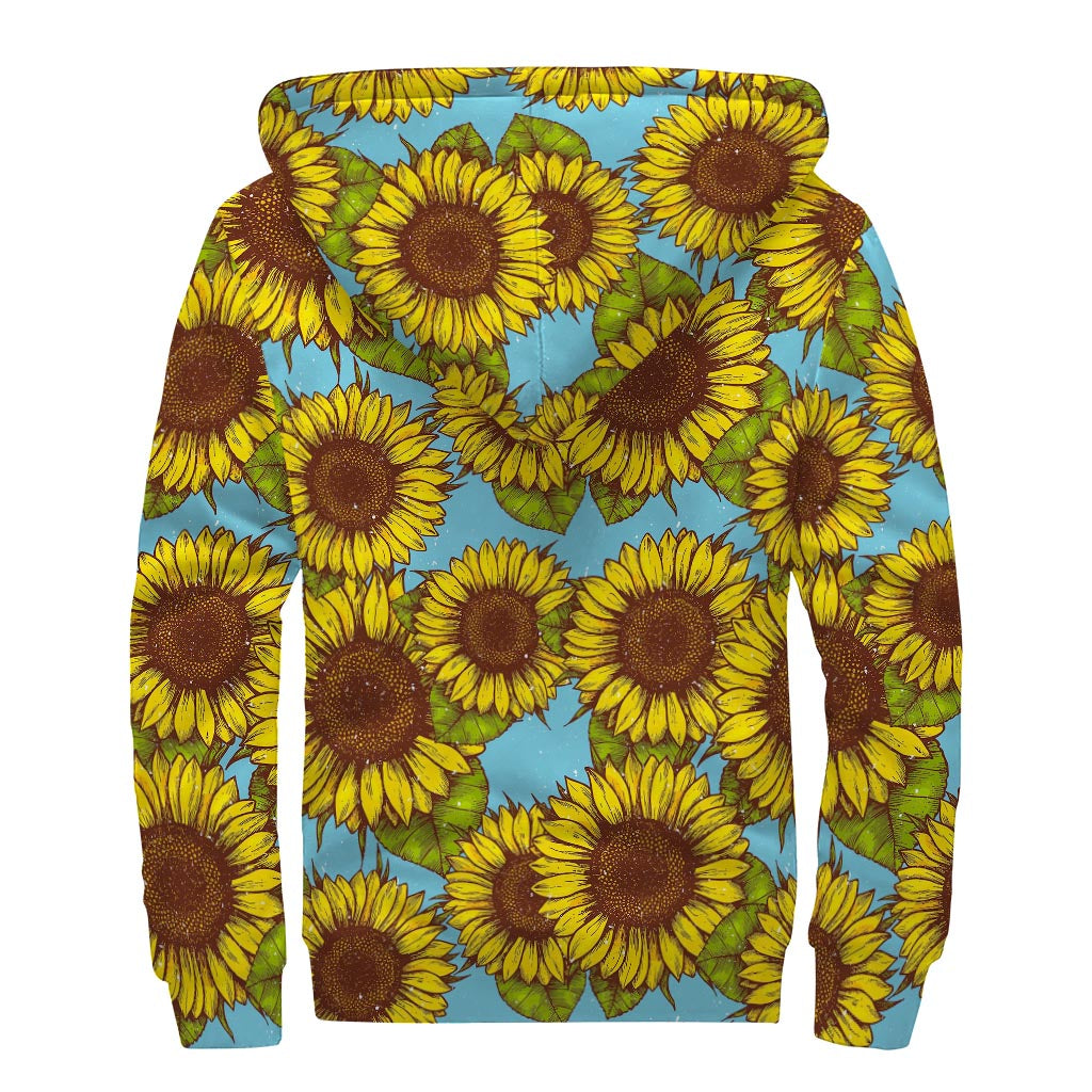 Groovy Sunflower Sherpa Hoodie - Embrace Your Inner Hippie - 2