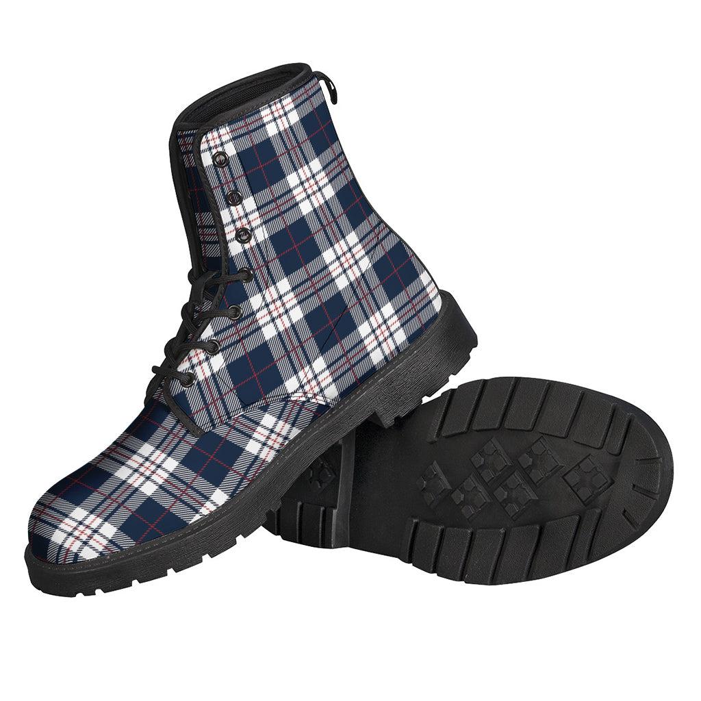 Groovy Tartan Print Lightweight Leather Boots for Hippy Vibes - 2