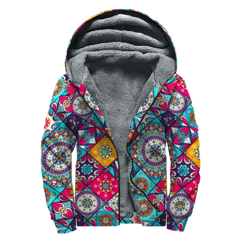 Bohemian Bliss: Sherpa Lined Zip Up Hoodie for Hippie Souls - 1