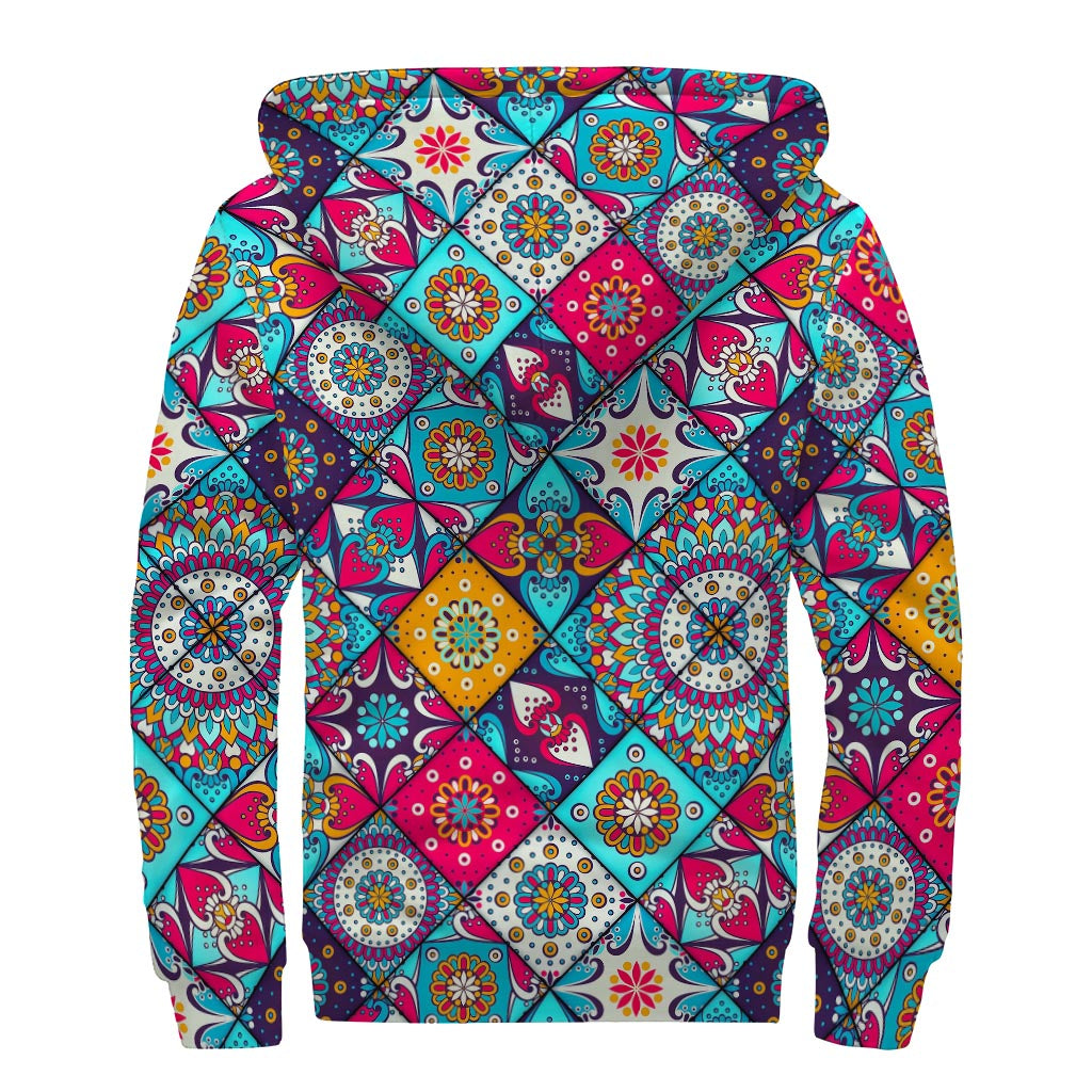 Bohemian Bliss: Sherpa Lined Zip Up Hoodie for Hippie Souls - 2