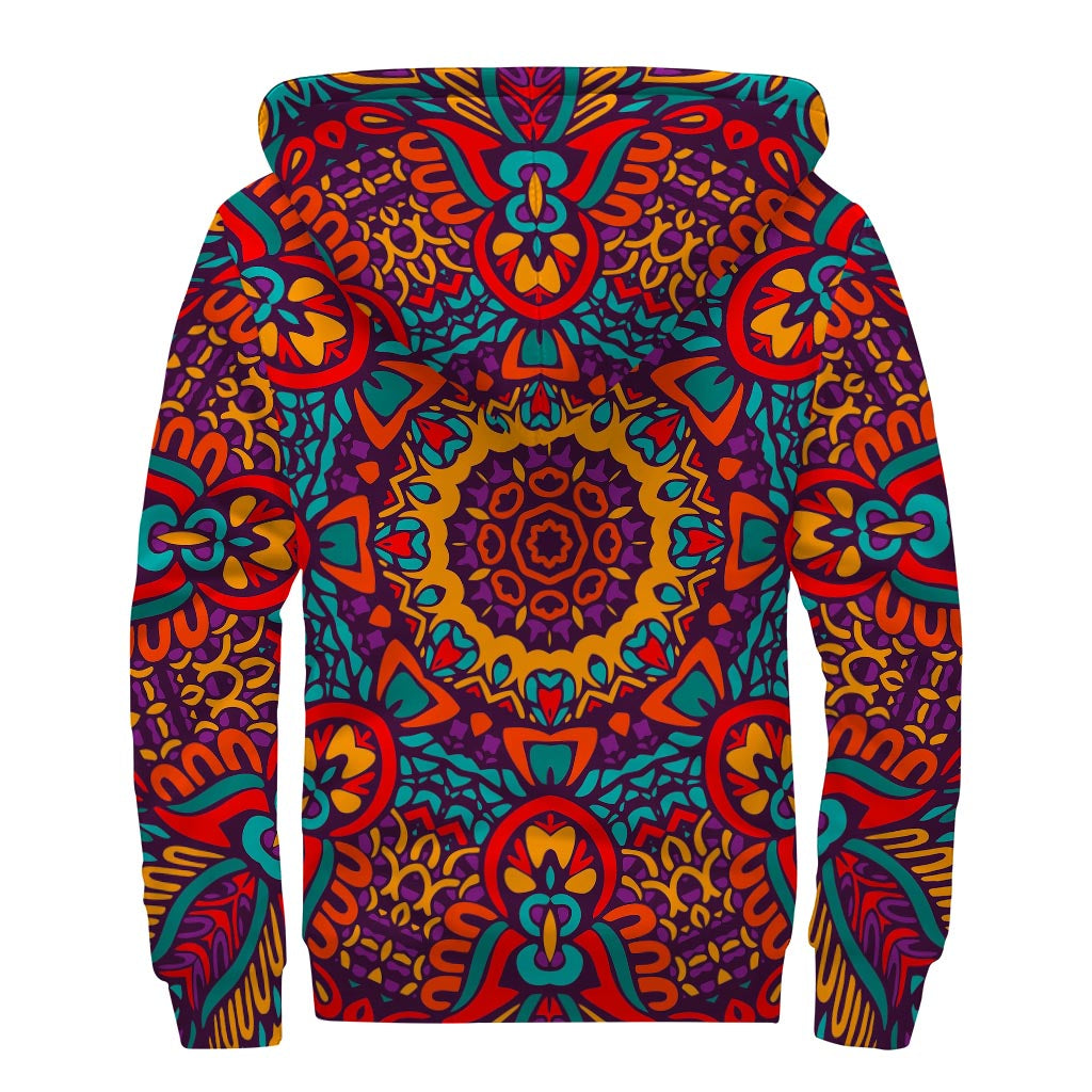 Bohemian Bliss: Sherpa Lined Zip Up Hoodie for Hippies - 2