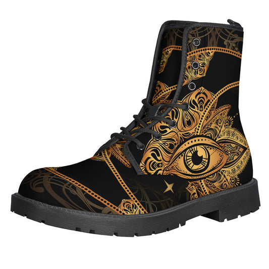 Bohemian Sun and Moon Leather Boots for the Free-Spirited Hippie - 1