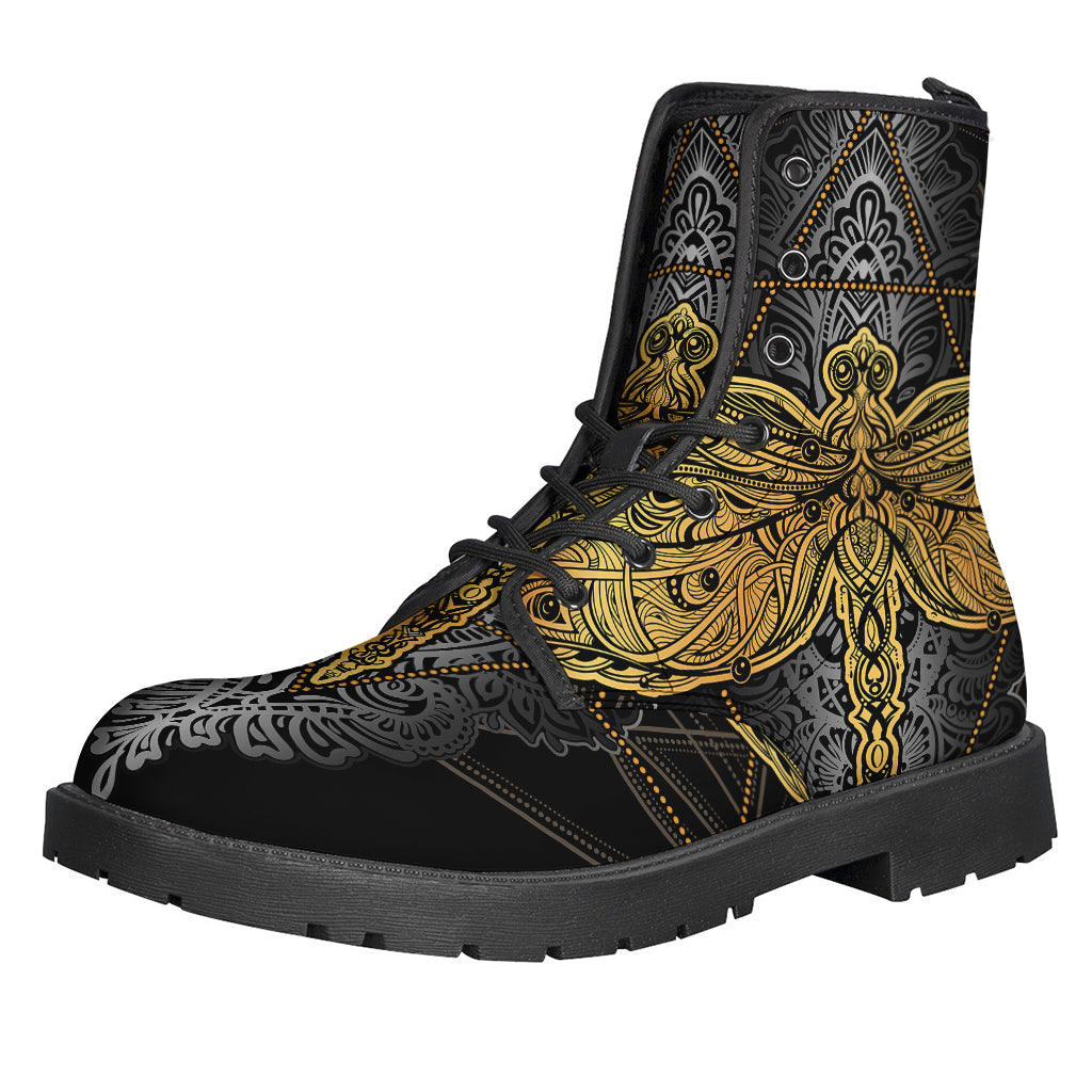 Dragonfly Dreaming: Boho Leather Lightweight Boots for the Free-Spirited Hippie - 1