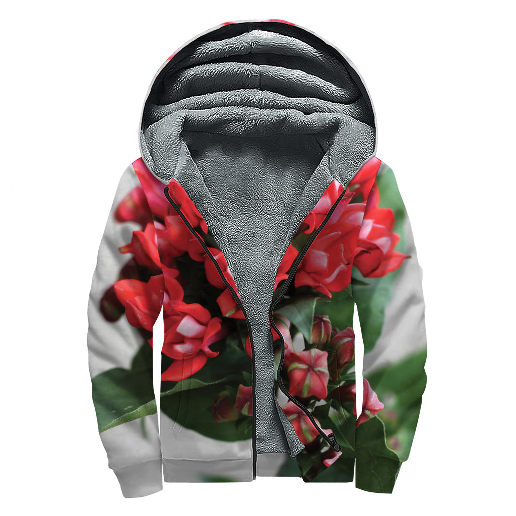 Bouvardia Flower Power Sherpa Lined Zip Up Hoodie - 1