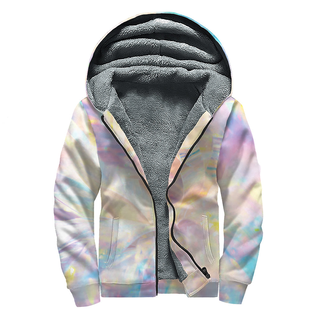 Psychedelic Sherpa: Holographic Zip Up Hoodie for Groovy Hippies - 1