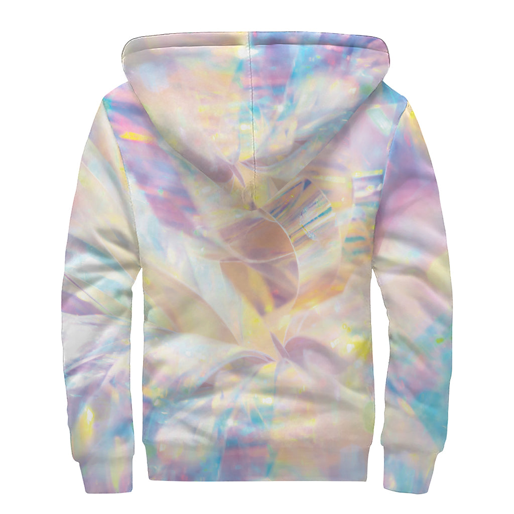 Psychedelic Sherpa: Holographic Zip Up Hoodie for Groovy Hippies - 2