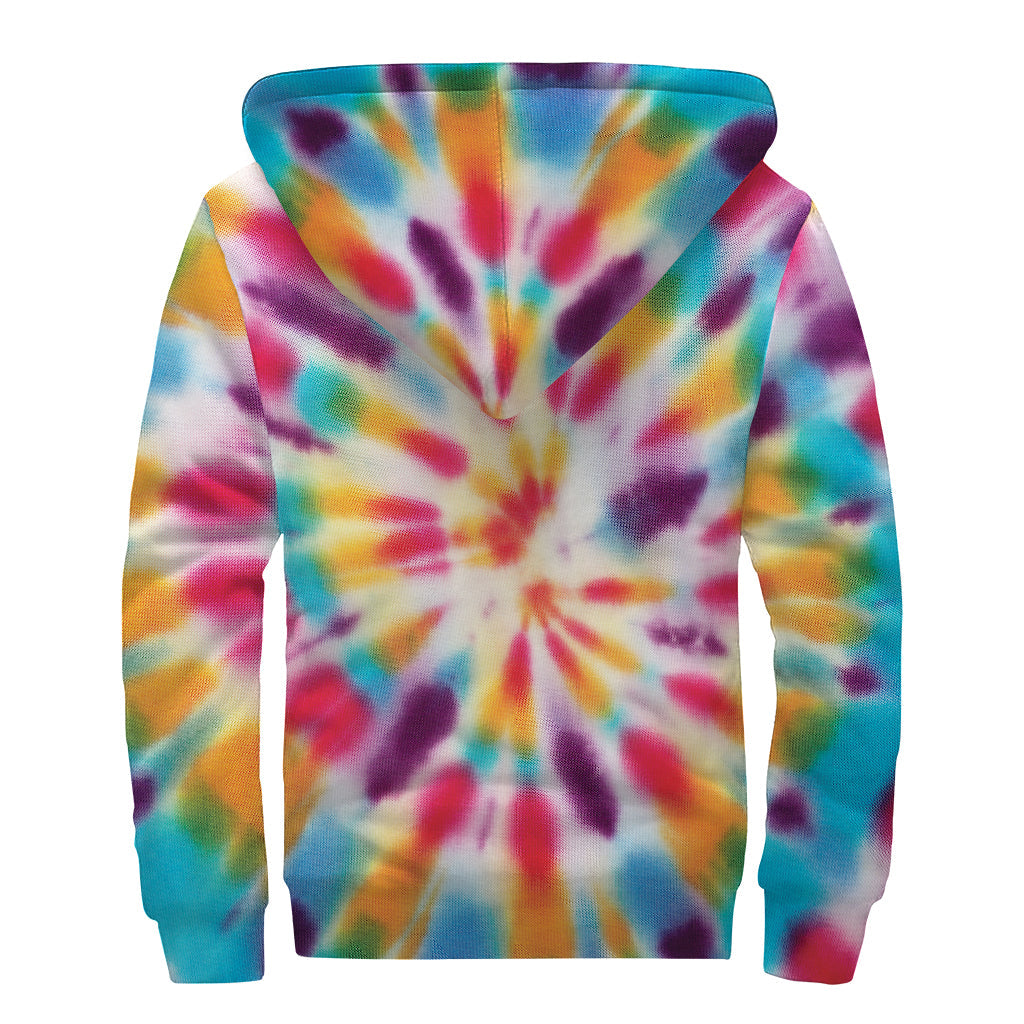 Groovy Swirl Tie-Dye Sherpa Hoodie for Modern Hippies - 2