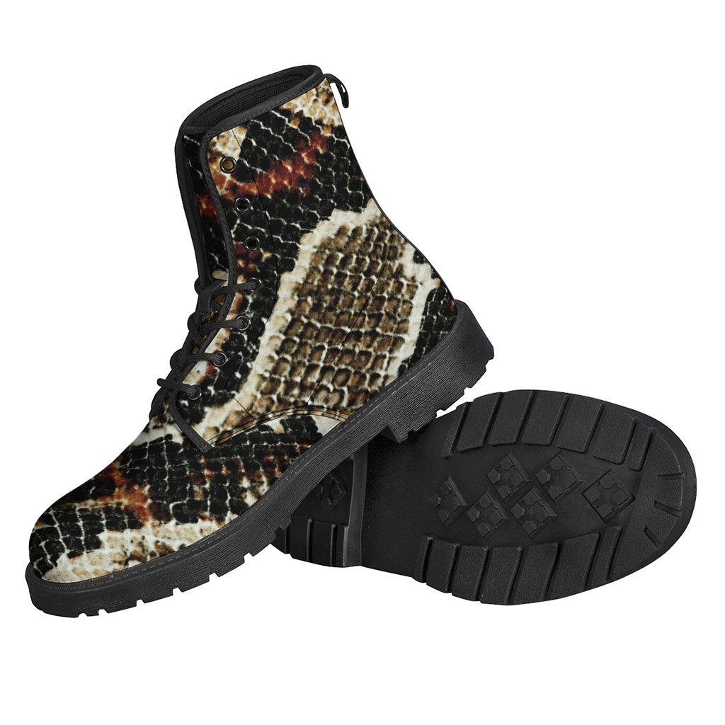 Snakeskin Print Leather Boots for the Modern Hippie - 2