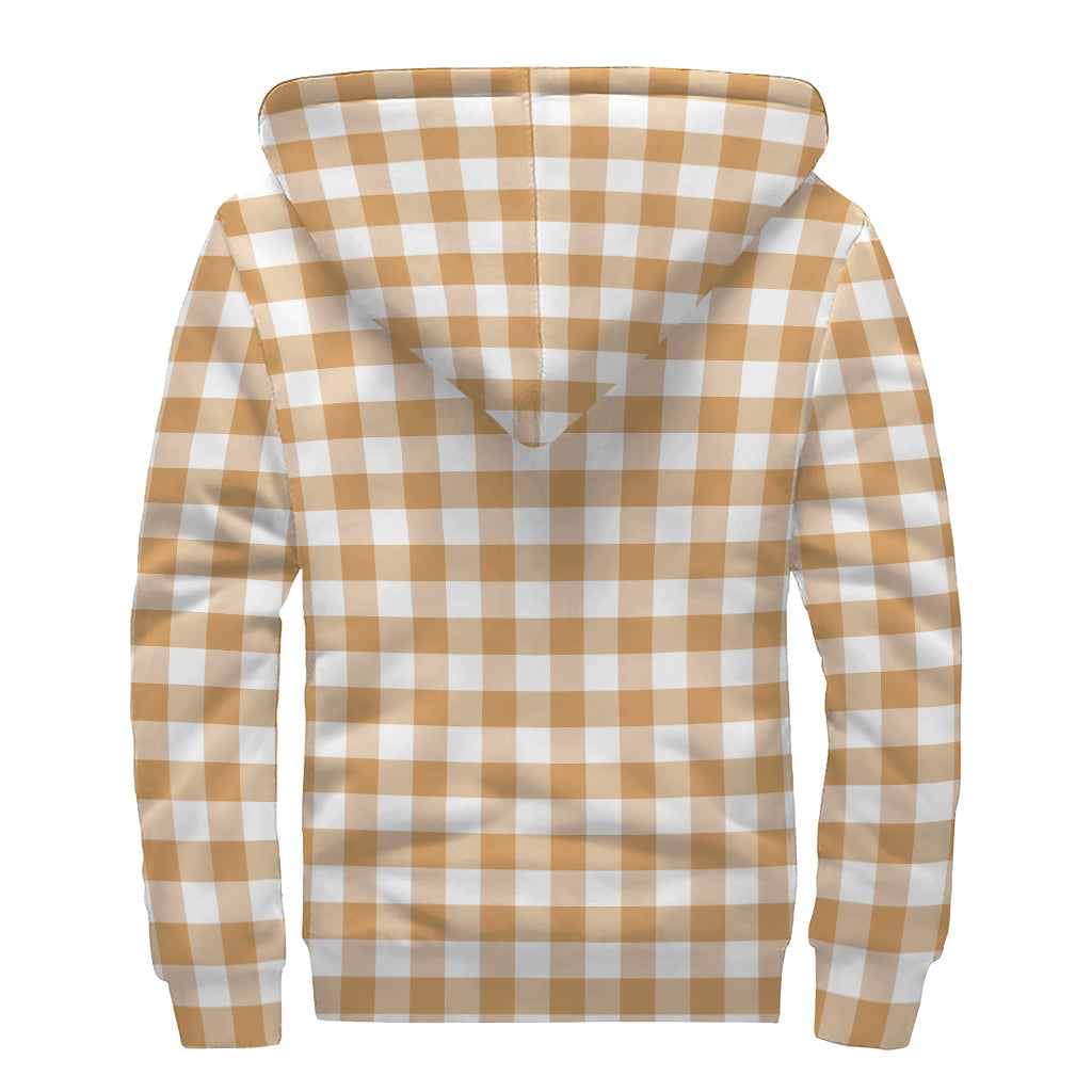 Groovy Gingham: Hippies Sherpa Lined Zip Up Hoodie - 2