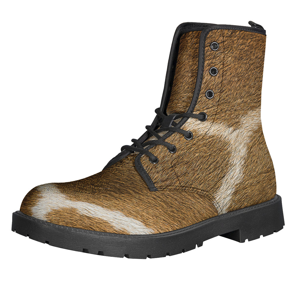 Giraffe Print Leather Lightweight Boots for Groovy Hippies - 1