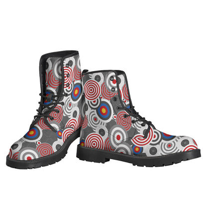 Bullseye Boho Vibes: Leather Lightweight Boots for the Modern Hippie - 3