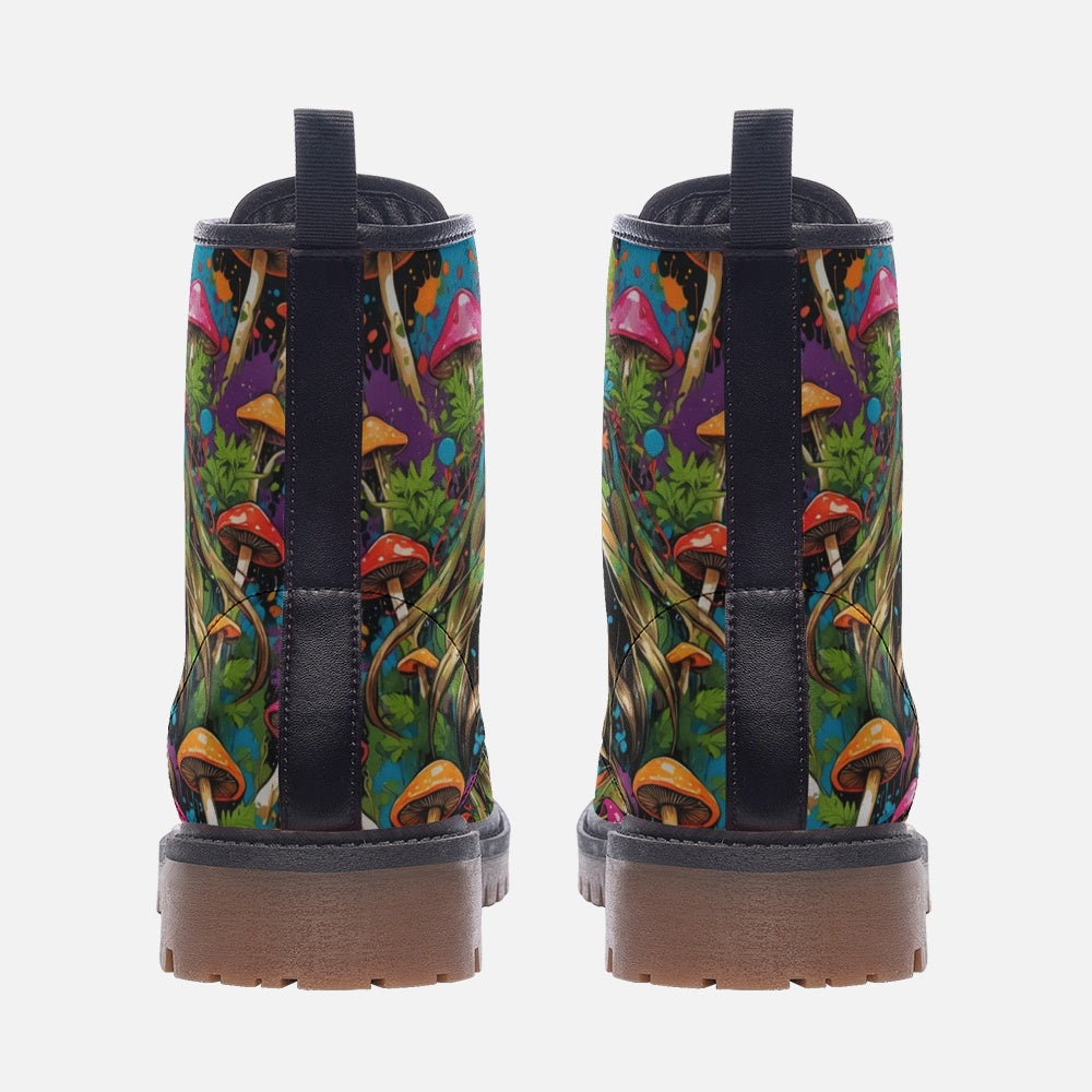 Emerald Blossoms - Nature Mother Art Casual Leather Lightweight Boots for Hippies