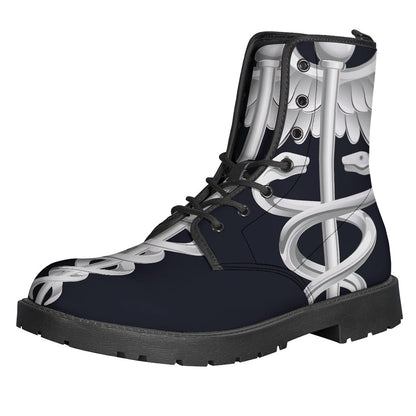 Boho-Chic Hippie Leather Boots: The Caduceus Collection - 1