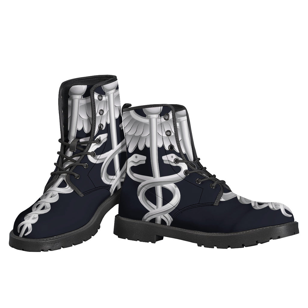 Boho-Chic Hippie Leather Boots: The Caduceus Collection - 3