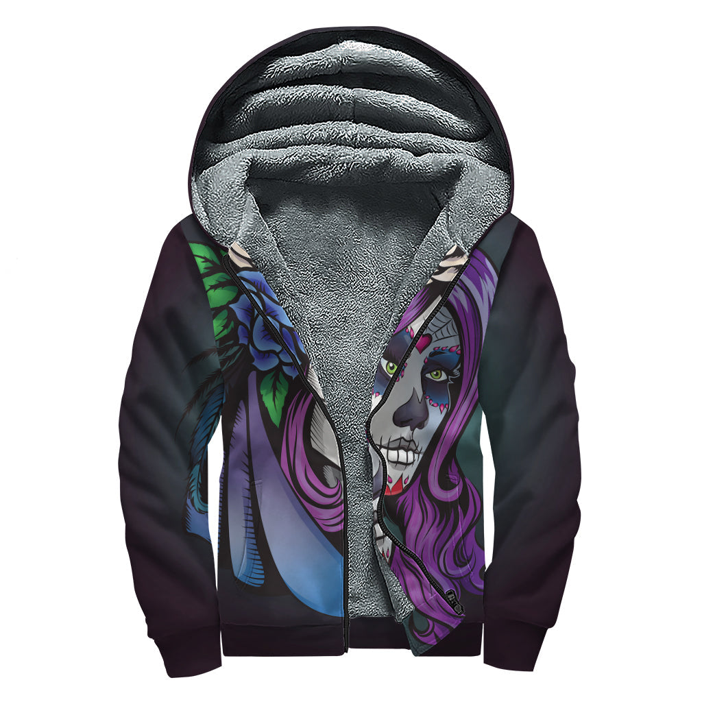 Calavera Girl Dia de los Muertos Hoodie - Stay Cozy in Boho Style - 1