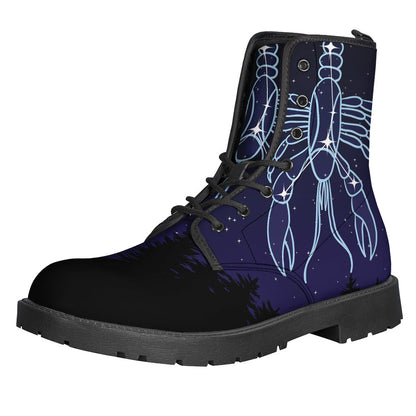 Cancer Constellation Leather Boots: Embrace Your Inner Hippie Style - 1