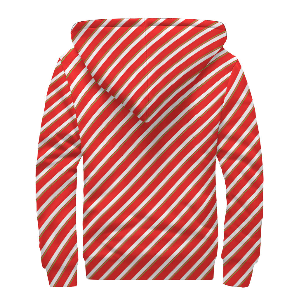 Candy Cane Dreams: Sherpa-Lined Hoodie for Hippies - 2