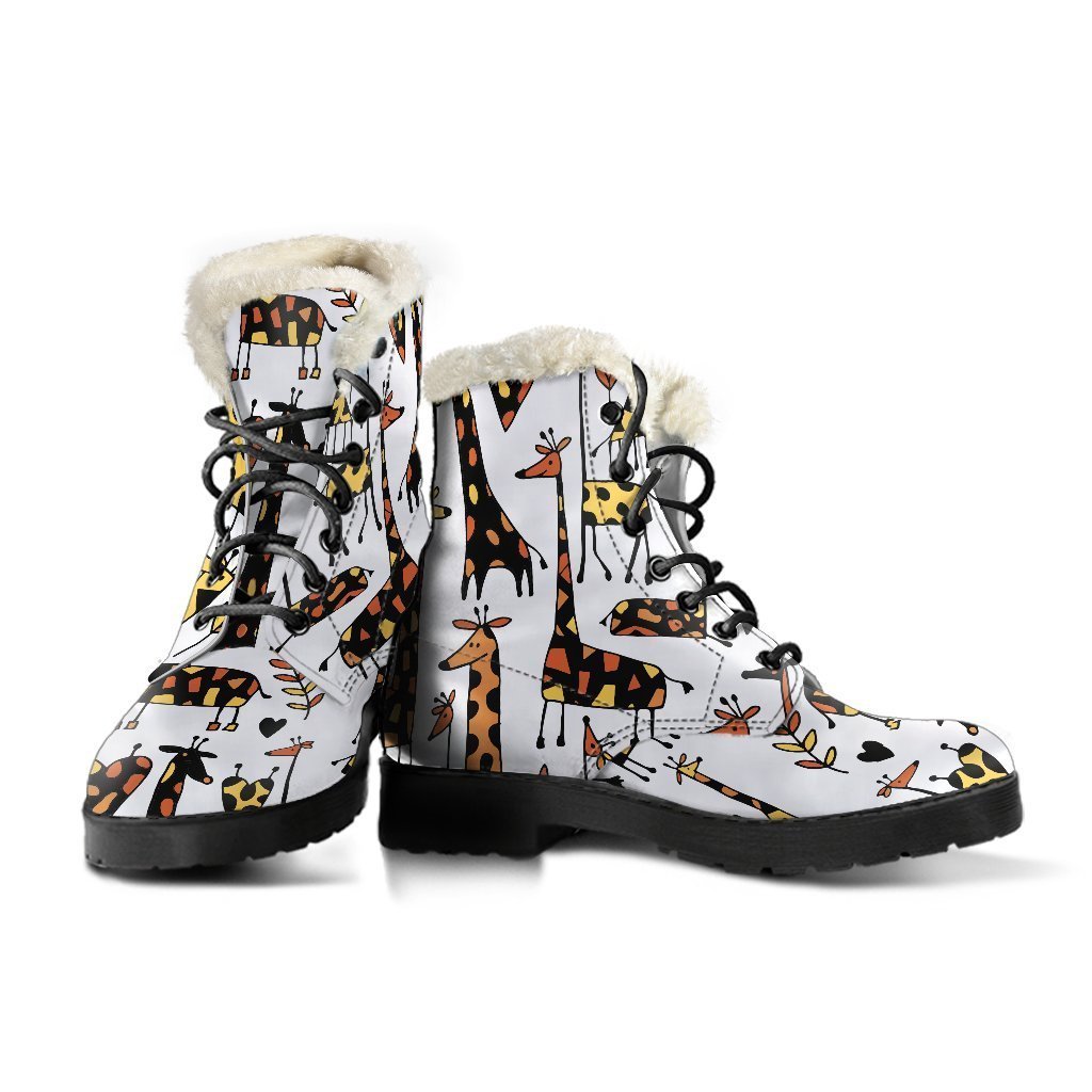 Groovy Giraffe Faux Fur Leather Boots: A Hippie's Dream - 3