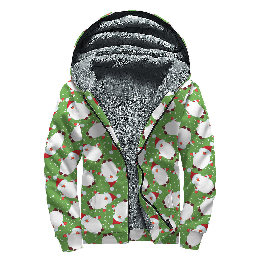 Santa Claus Sherpa Lined Zip Up Hoodie for Groovy Hippies - 1