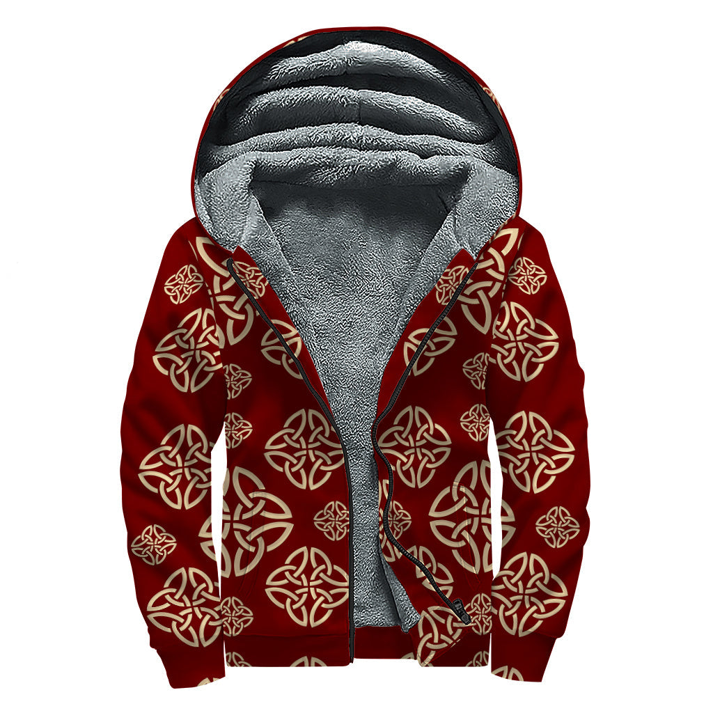 Celtic Knot Sherpa Hoodie: Embrace the Hippie Vibes - 1