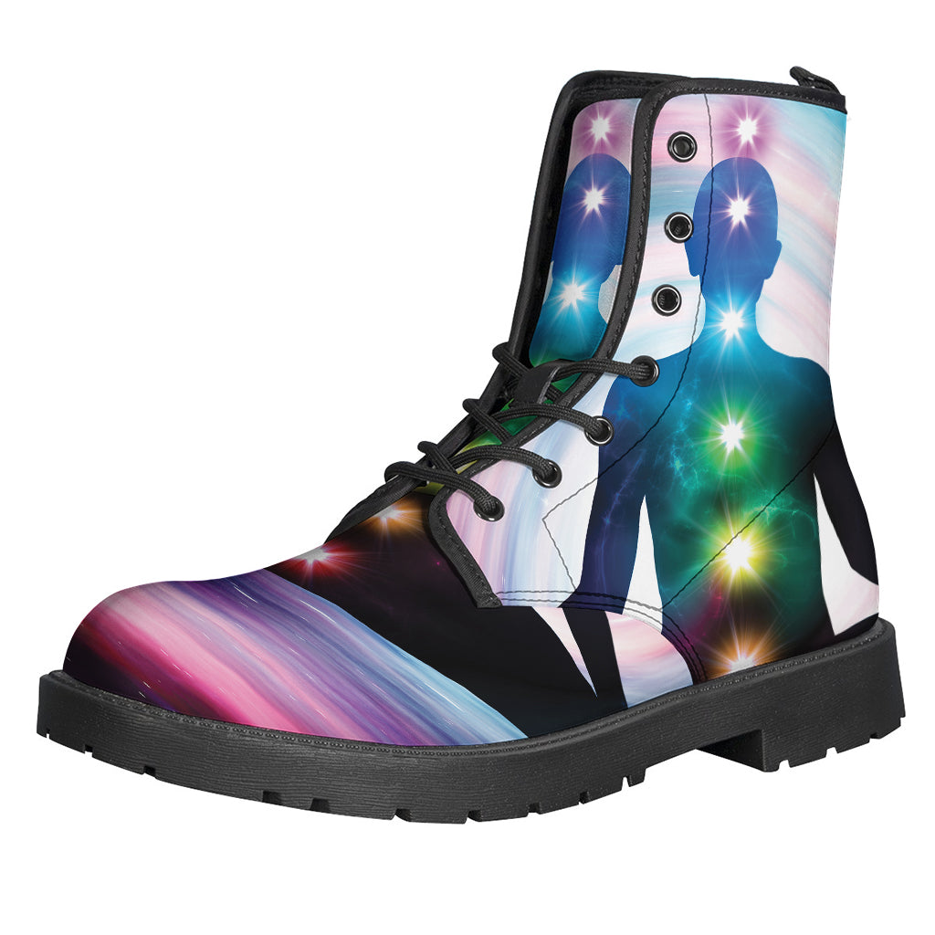 Channel Your Inner Peace with Chakras of the Universe Leather Lightweight Boots - 1