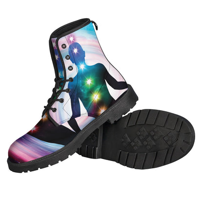 Channel Your Inner Peace with Chakras of the Universe Leather Lightweight Boots - 2