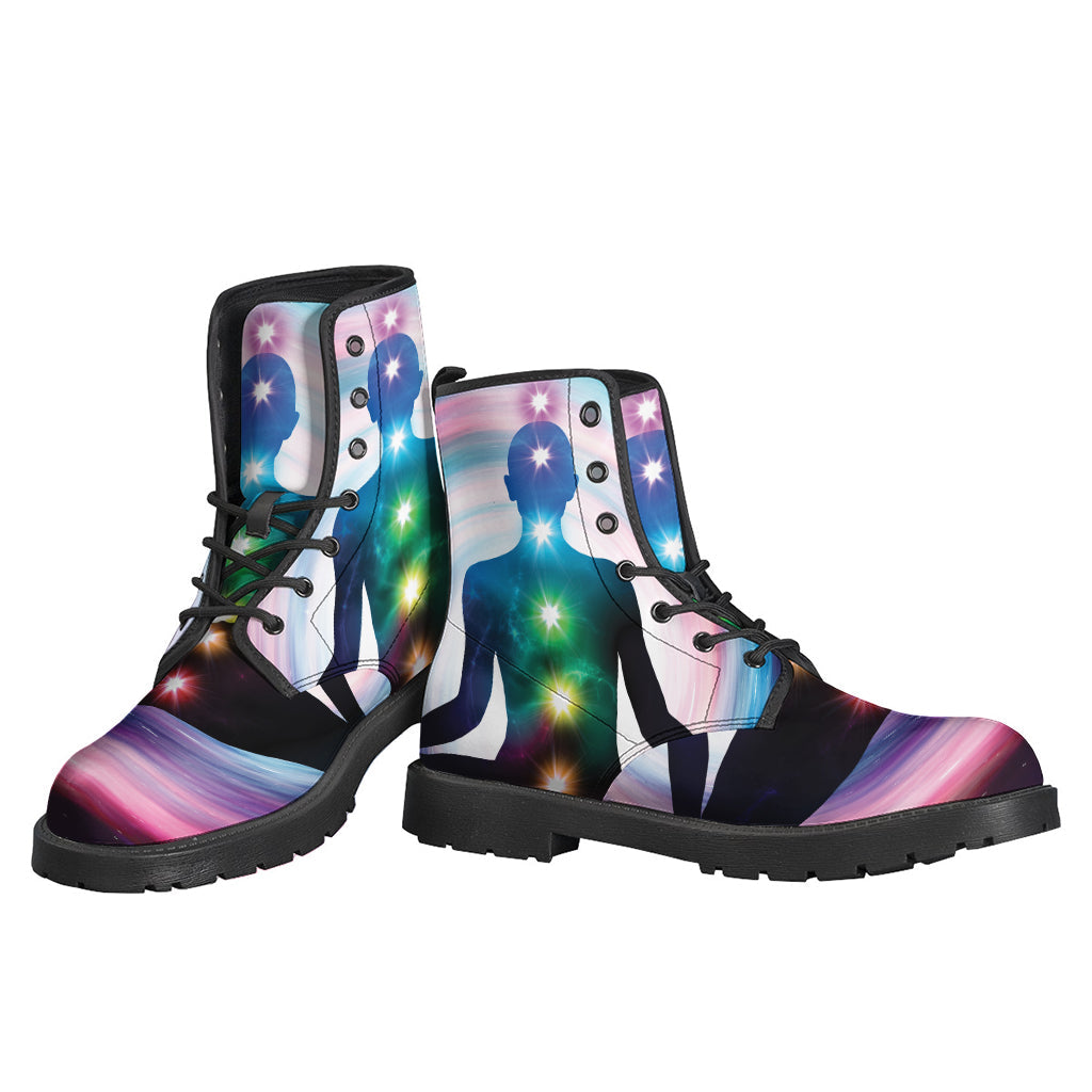 Channel Your Inner Peace with Chakras of the Universe Leather Lightweight Boots - 3