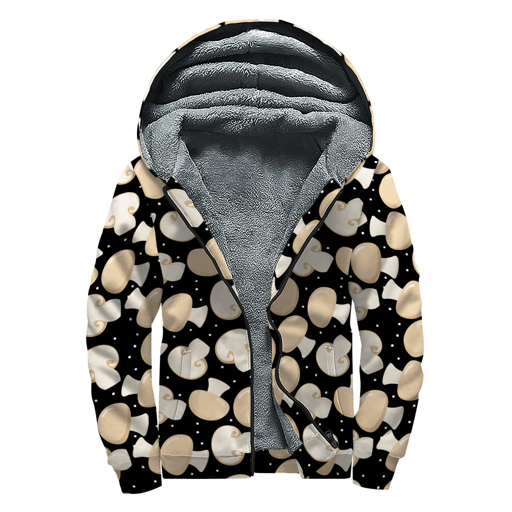 Mushroom Magic: Sherpa Lined Zip Up Hoodie for Groovy Hippies - 1