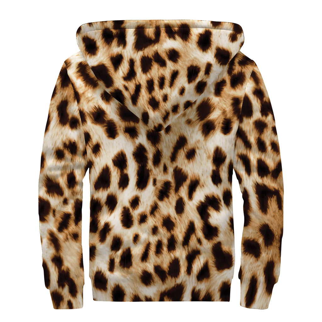 Cheetah Chic: Sherpa Lined Zip Up Hoodie for the Free-Spirited Hippie - 2