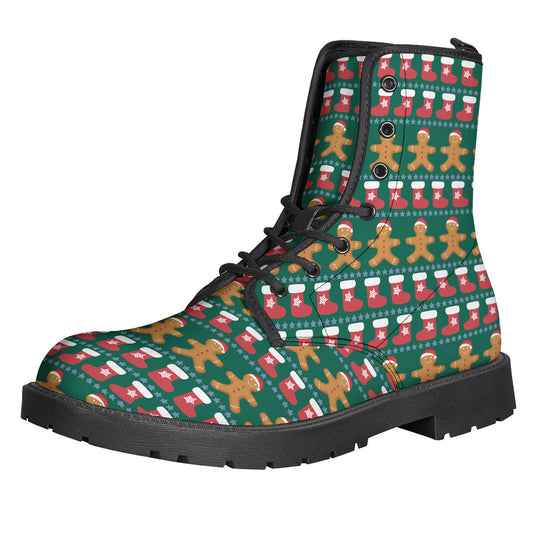 Groovy Gingerbread Man Leather Boots for the Free Spirited Hippies - 1