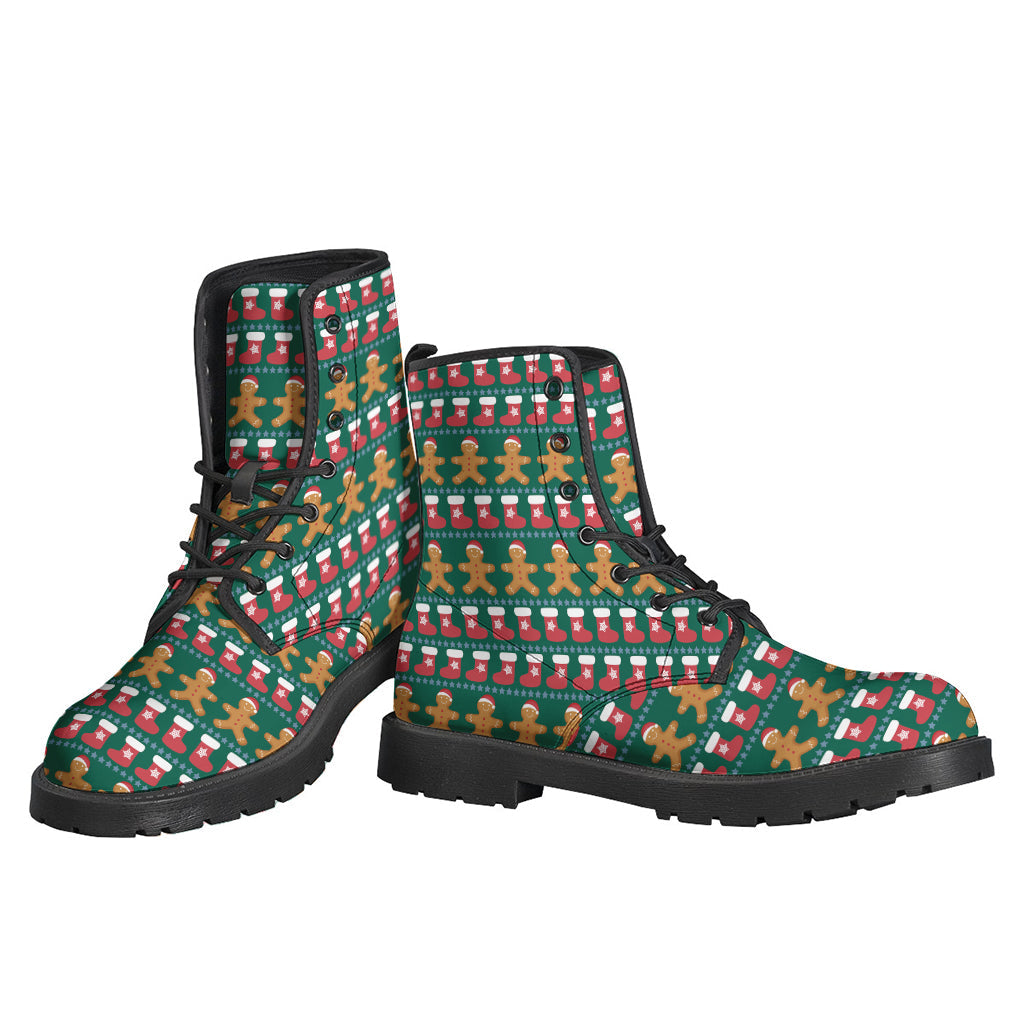 Groovy Gingerbread Man Leather Boots for the Free Spirited Hippies - 3