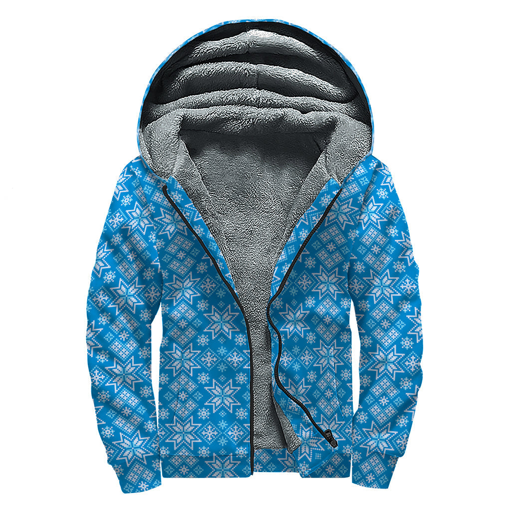 Nordic Peace: Sherpa Lined Zip Up Hoodie for Unique Hippie Style - 1