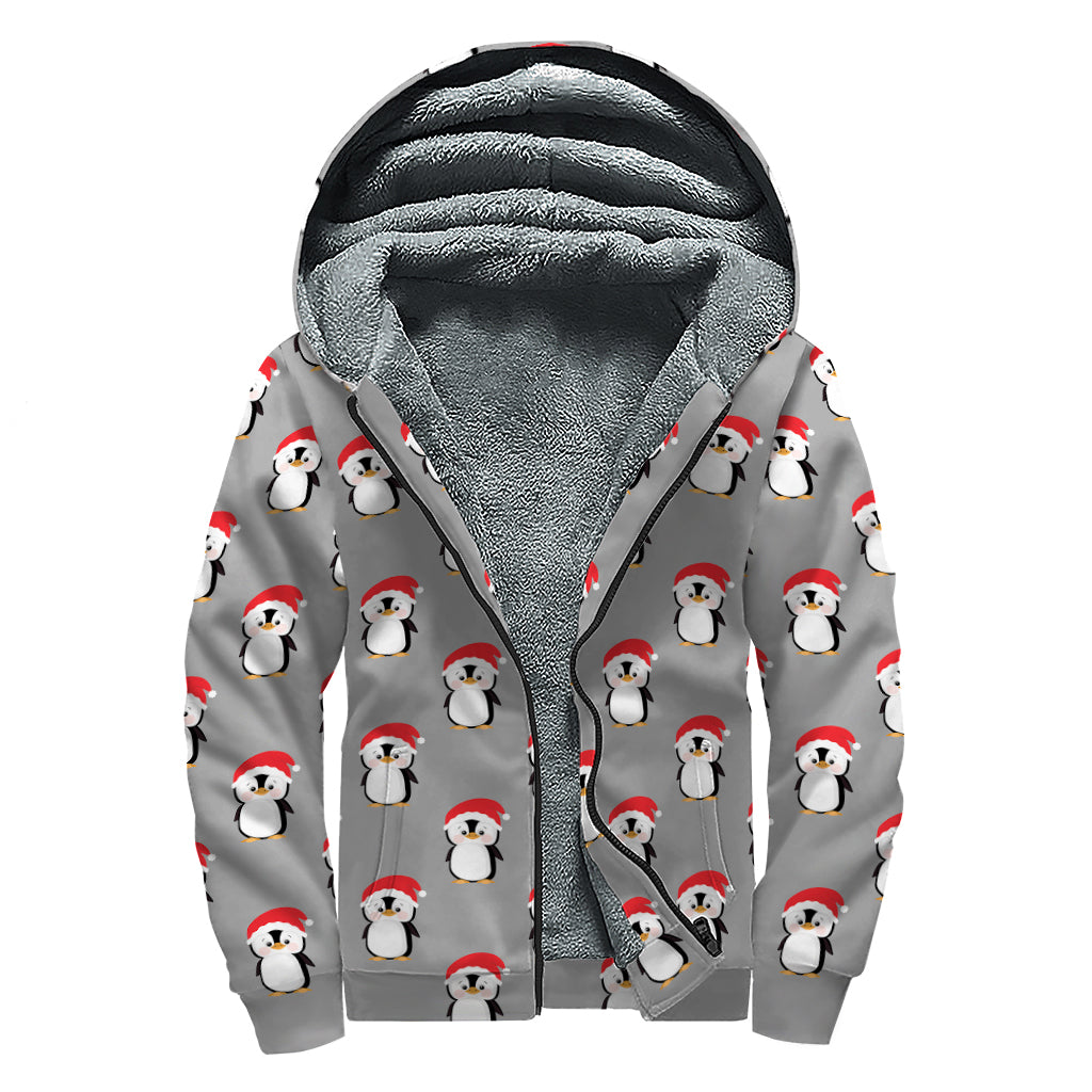 Groovy Christmas Sherpa Lined Zip Up Hoodie - 1