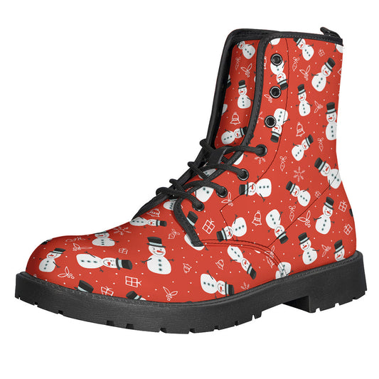 Groovy Snowman Leather Boots for Hippie Souls - 1