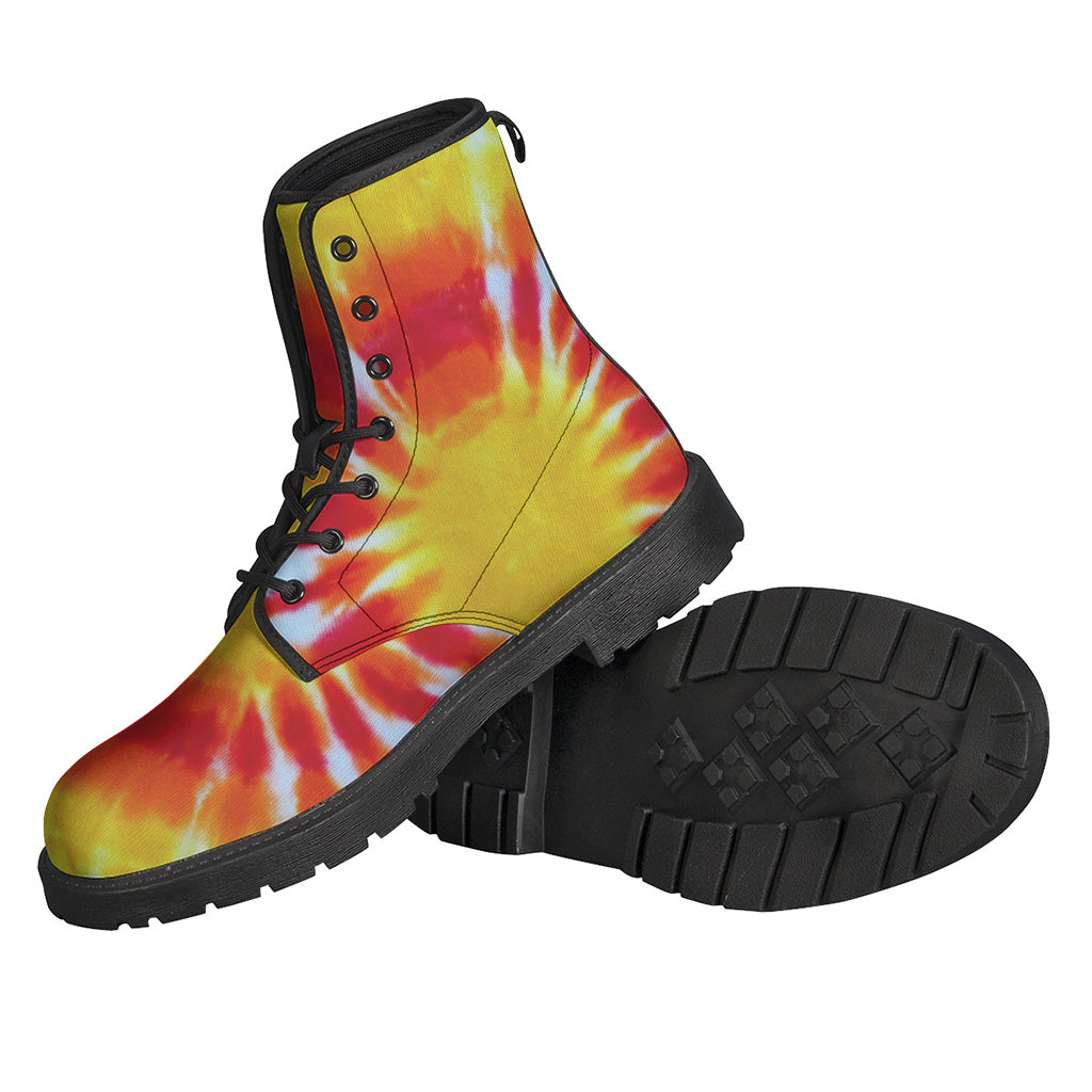 Get Groovy in Our Circle Tie Dye Print Leather Boots - 2