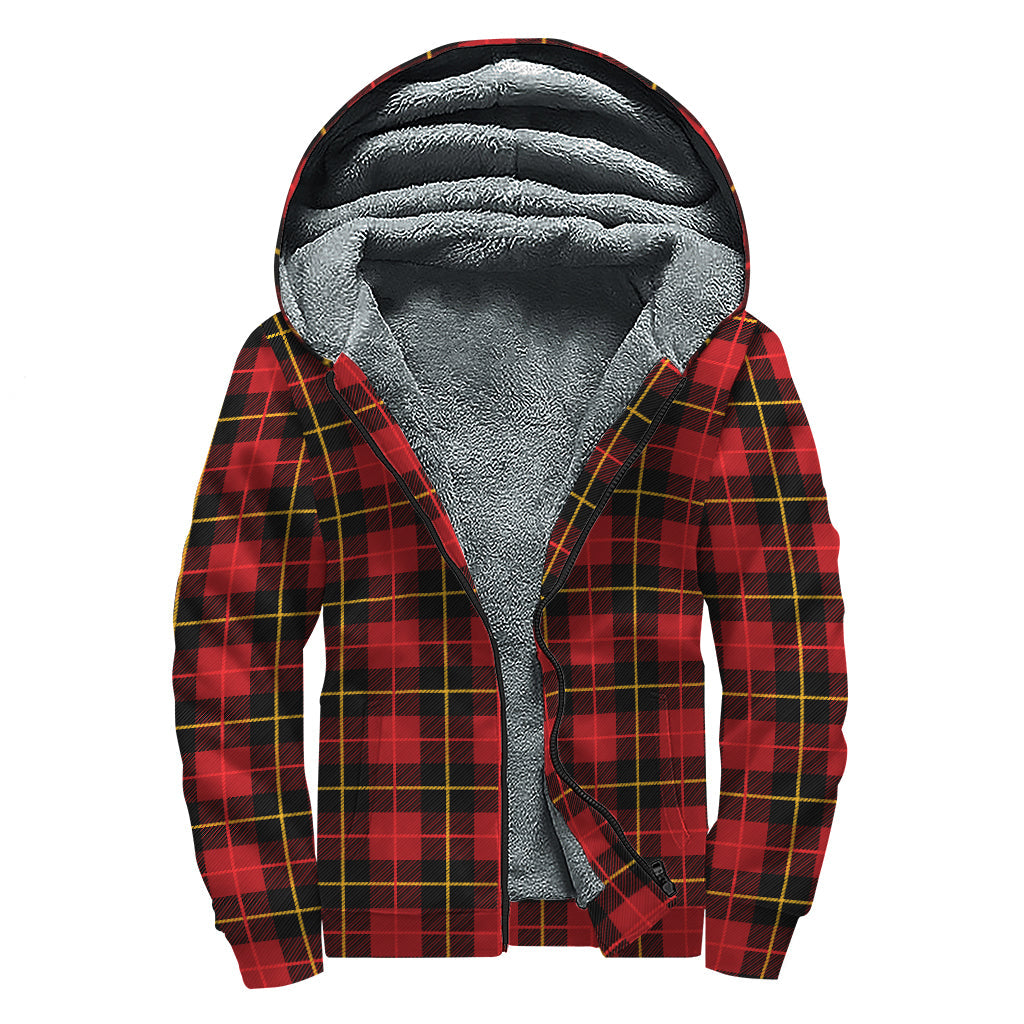 Clan MacQueen Tartan Sherpa Style: Cozy Zip Up Hoodie for Hippies - 1