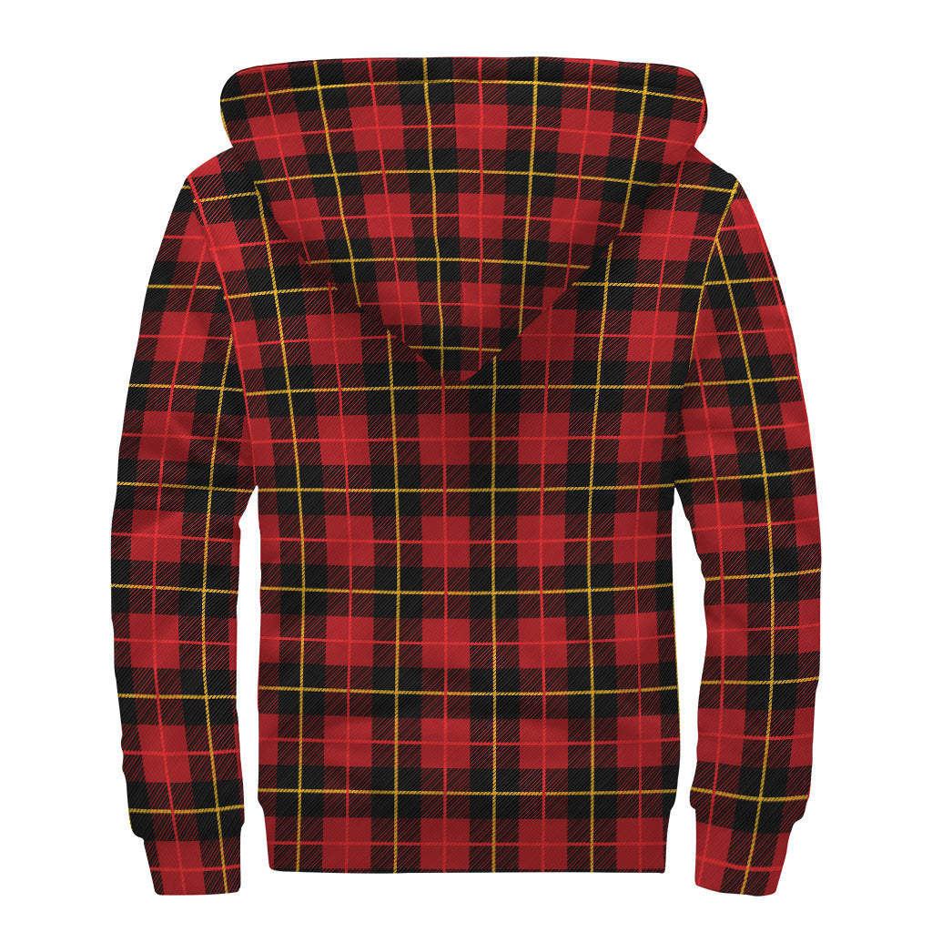 Clan MacQueen Tartan Sherpa Style: Cozy Zip Up Hoodie for Hippies - 2