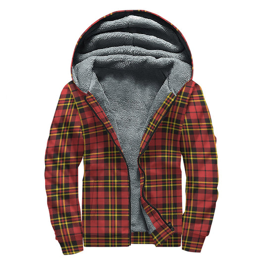 Clan Wallace Scottish Tartan Print Sherpa Lined Zip Up Hoodie - Embrace Your Inner Hippie! - 1