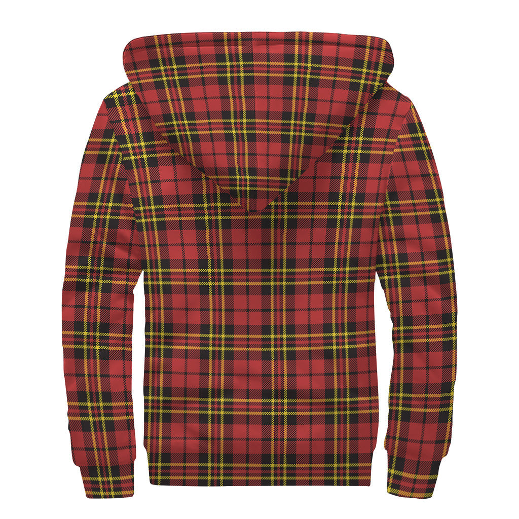 Clan Wallace Scottish Tartan Print Sherpa Lined Zip Up Hoodie - Embrace Your Inner Hippie! - 2